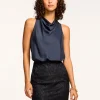 New Magdalena Lace Cowl Neck Mini Dress Dresses