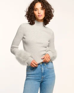 Discount Magnus Turtleneck Faux Fur Sweater Tops | Sweaters