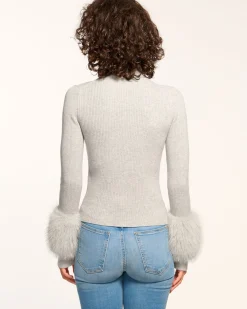 Discount Magnus Turtleneck Faux Fur Sweater Tops | Sweaters
