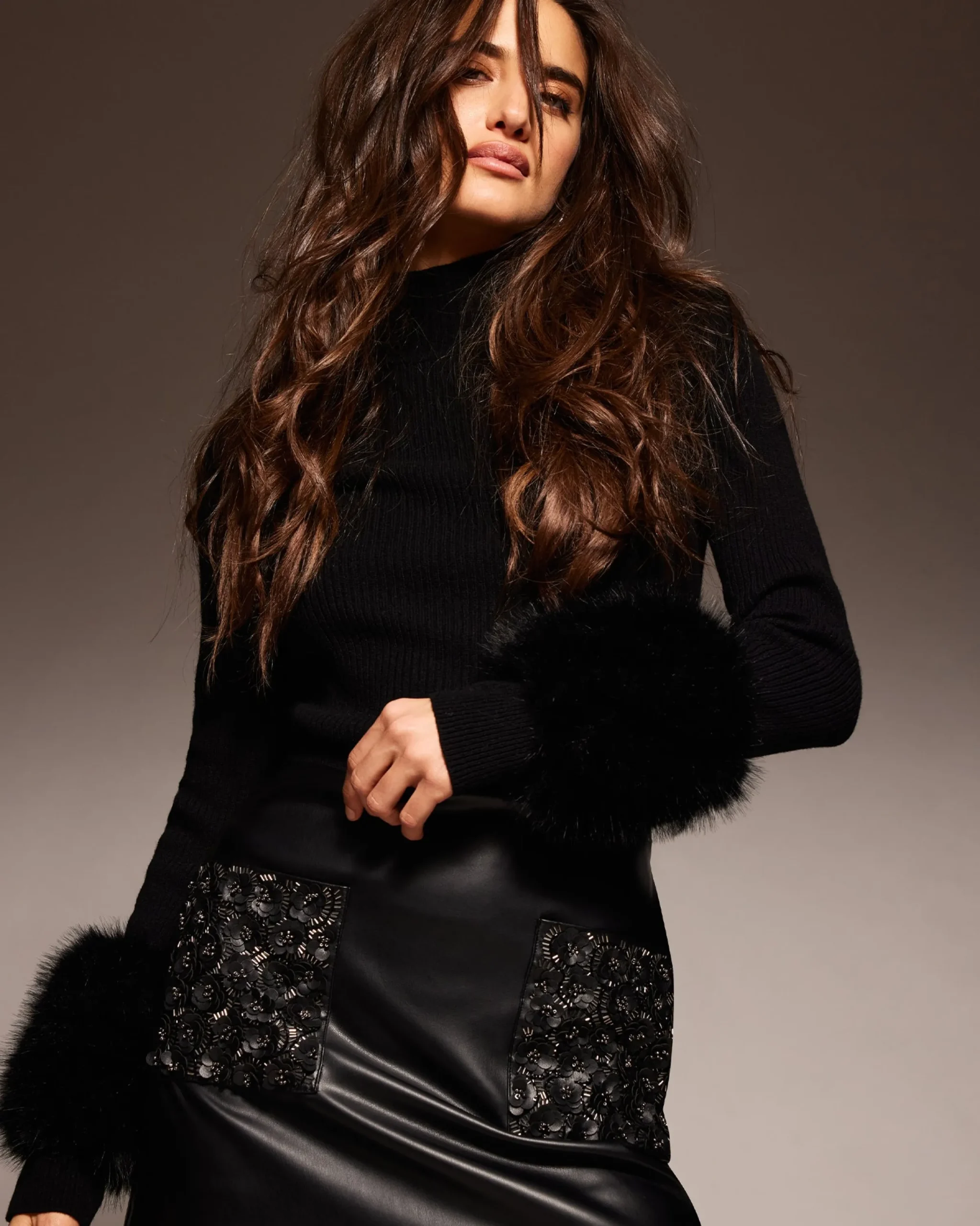 Discount Magnus Turtleneck Faux Fur Sweater Tops | Sweaters