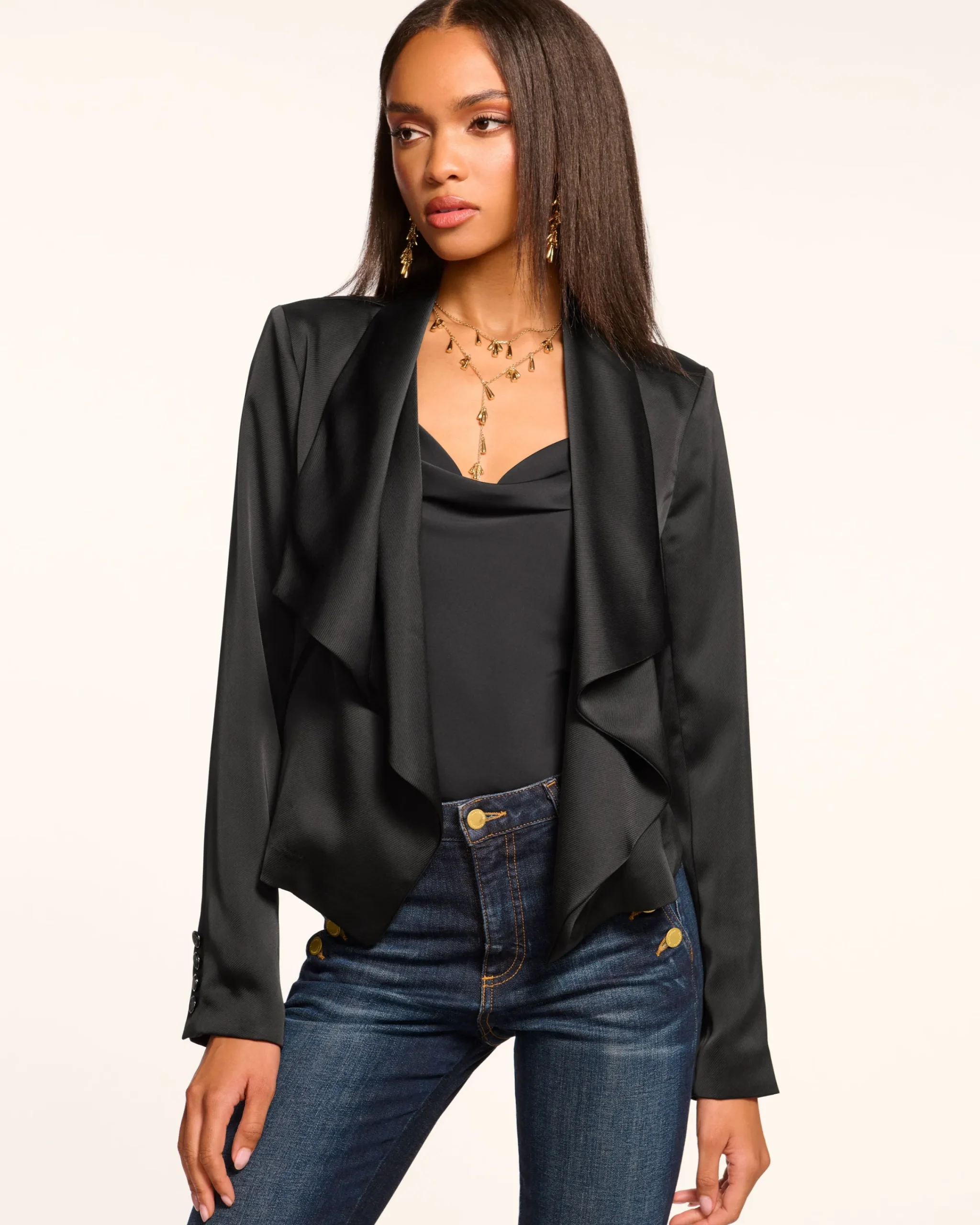 Fashion Maleah Ruffle Jacket Jackets