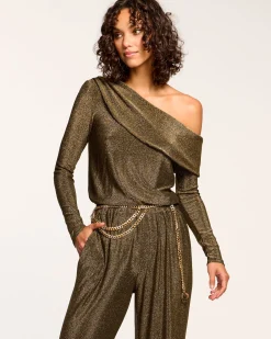 Sale Manny Off-The-Shoulder Sparkle Jumpsuit Dresses | Jumpsuits