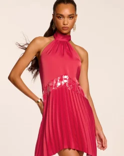 Online Marcia Embellished Halter Mini Dress Dresses