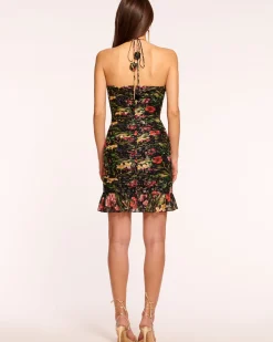 Online Margret Ruched Ruffle Mini Dress Dresses