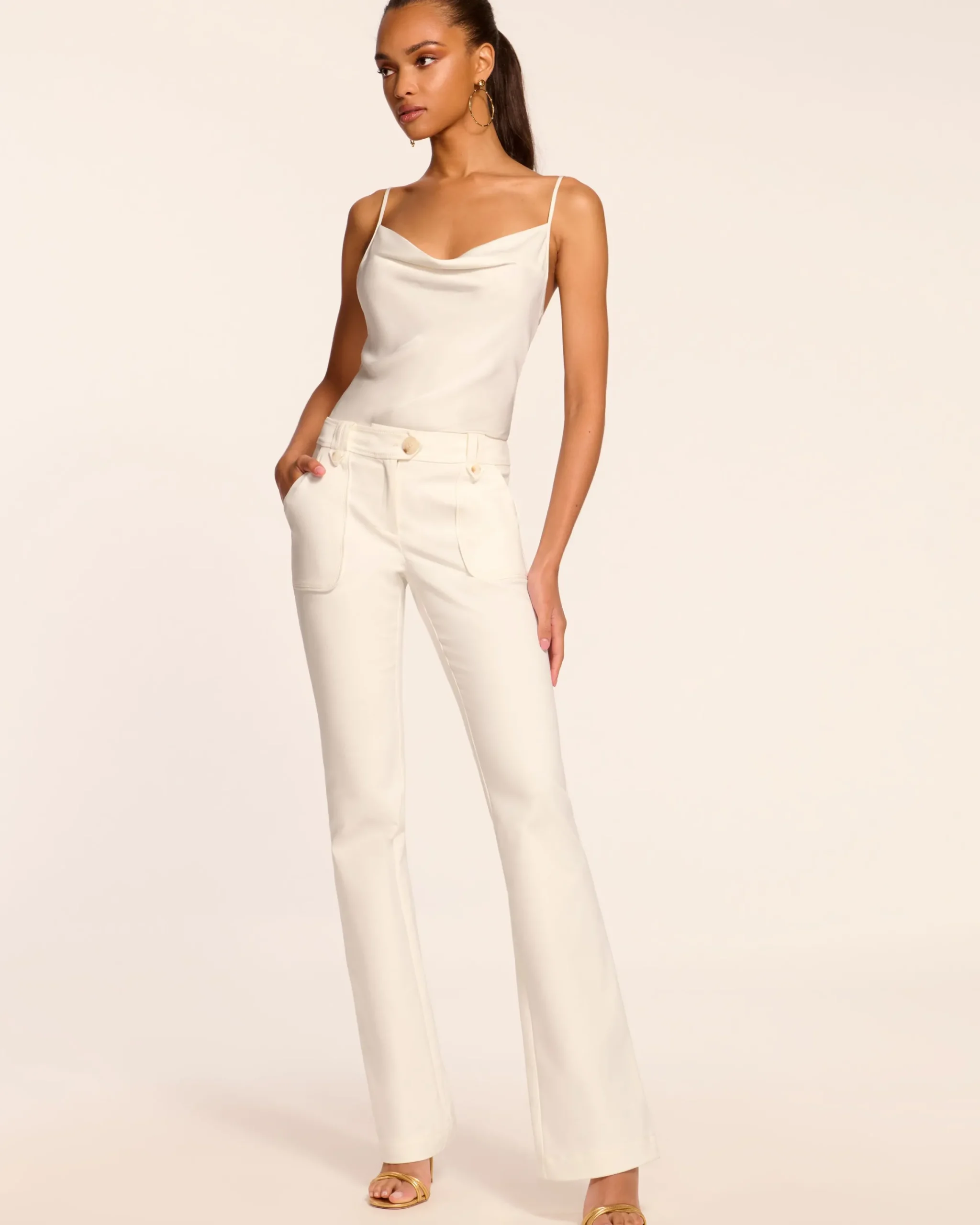 Fashion Marit Stretch Cotton Pant Bottoms