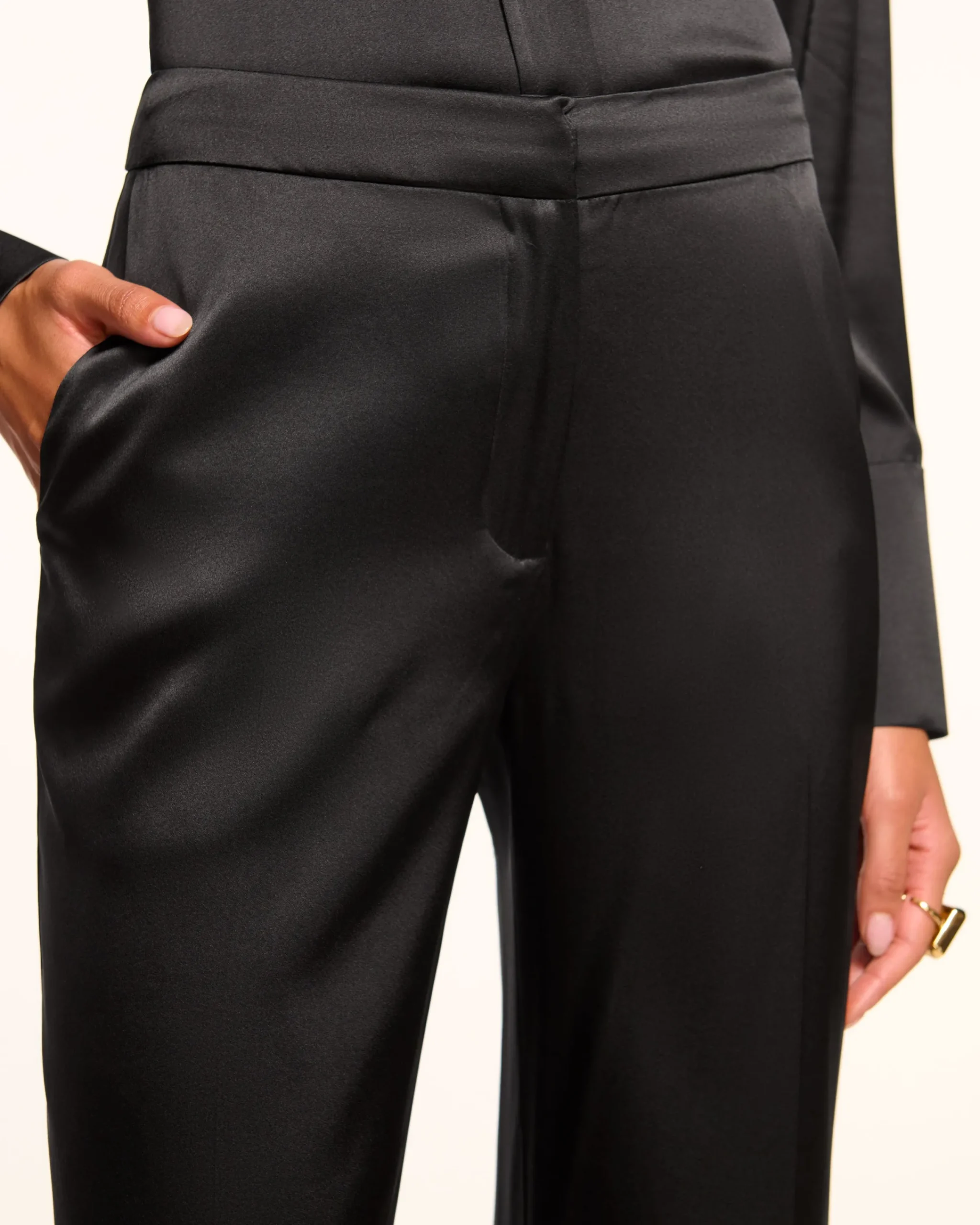 Discount Marvia Stretch Silk Pant Bottoms