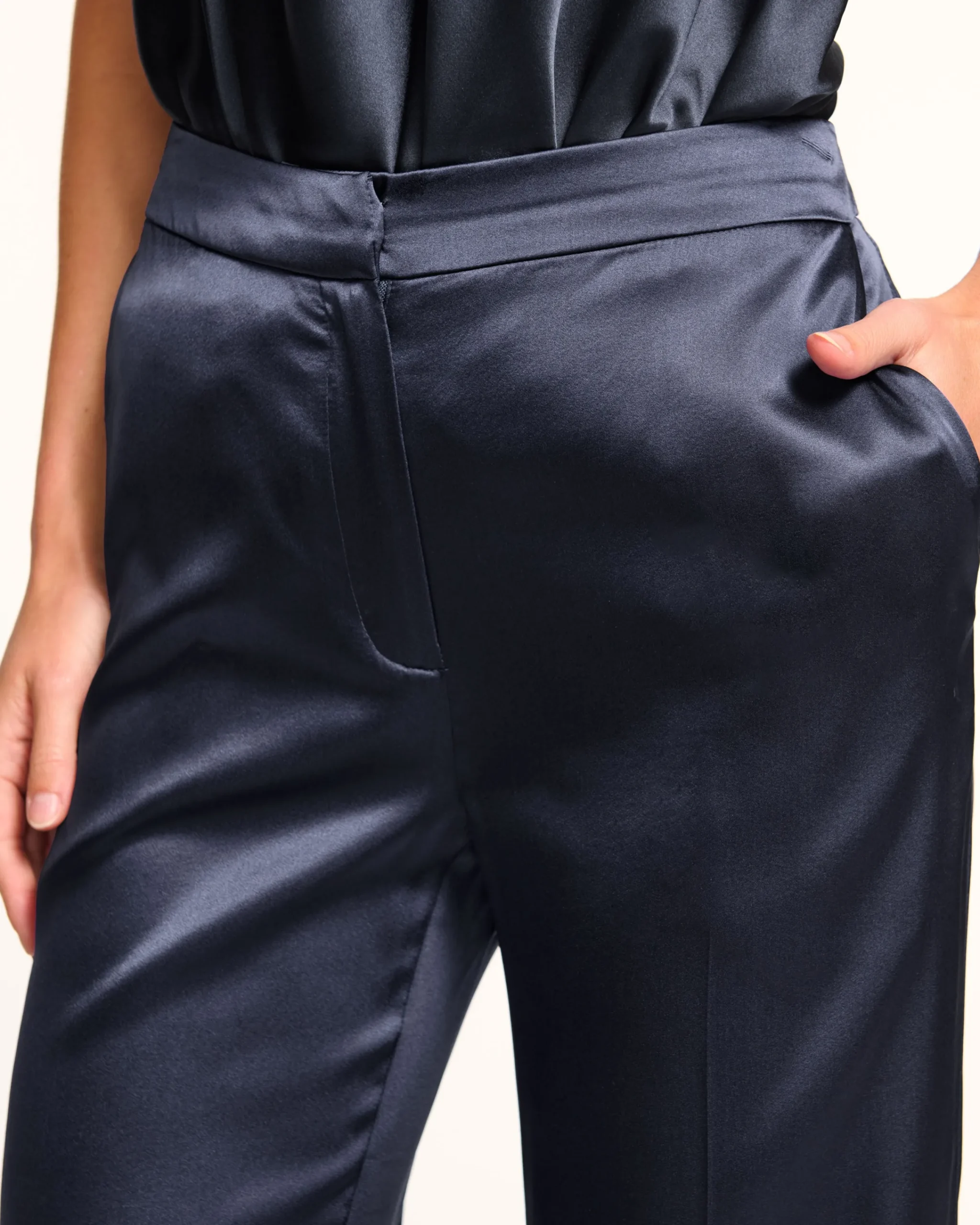 Discount Marvia Stretch Silk Pant Bottoms