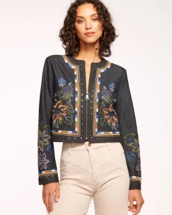 New Mav Embroidered Denim Jacket Denim | Jackets