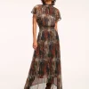 Discount Mellie Smocked Flutter Sleeve Maxi Dress Dresses
