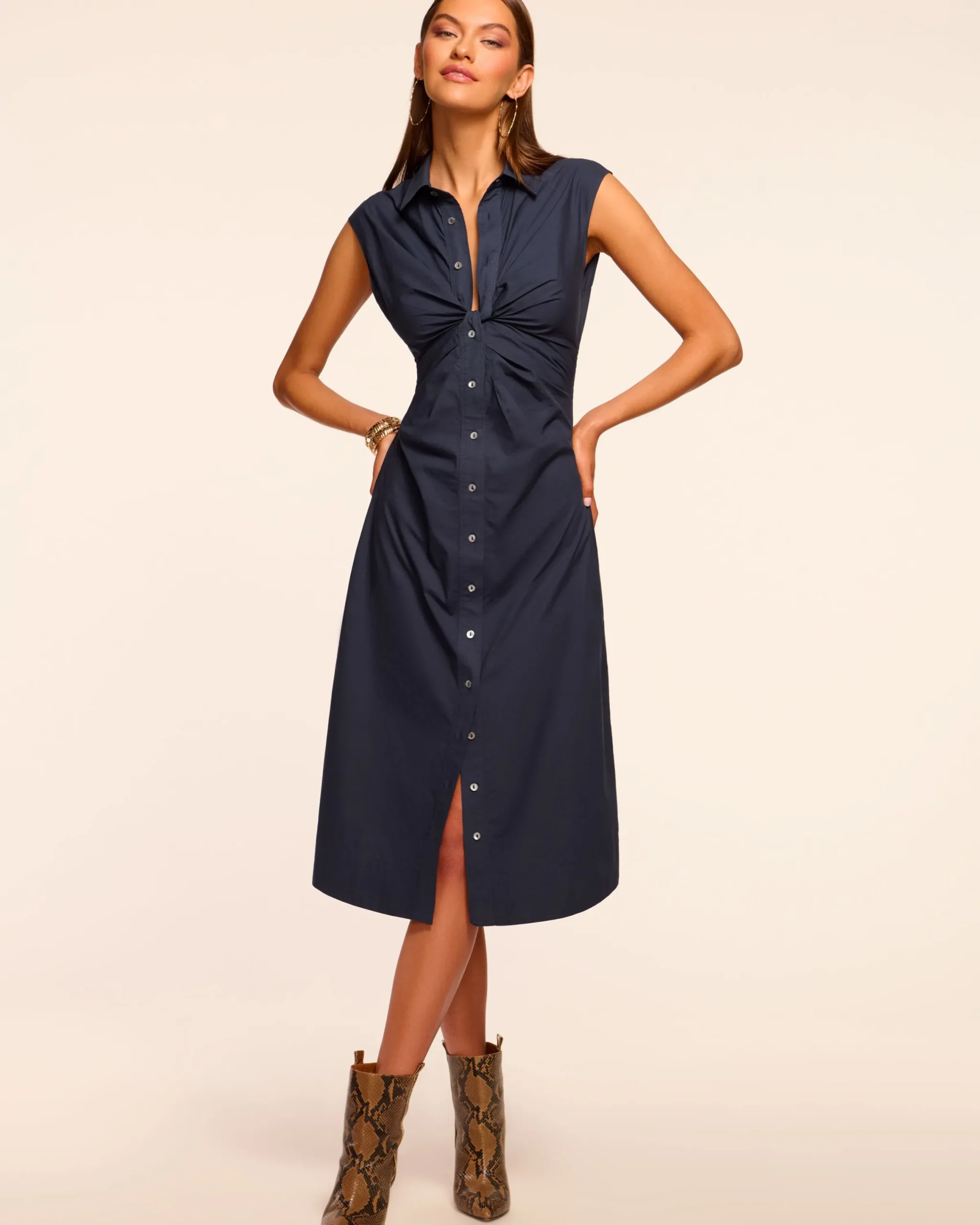 Outlet Mihal Cotton Poplin Midi Dress Dresses