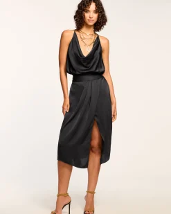 Online Monica Cowl Neck Midi Dress Dresses