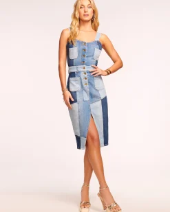 Discount Monica Denim Midi Dress Dresses | Denim