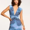 Hot Nathalie Plunging Mini Dress Dresses