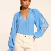 Hot Nelida Embellished Long Sleeve Blouse Tops