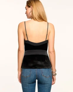 Online Otis Velvet V-Neck Cami Tank Top Tops