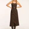 Discount Pamela Sleeveless Denim Midi Dress Dresses | Denim