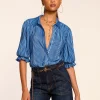 Best Pleated Dina Short Sleeve Bodysuit Tops