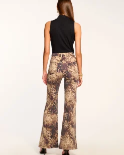 Sale Printed Tyra High Waisted Flare Jean Denim | Bottoms