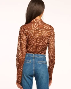Outlet Priscilla Lace Button Down Top Tops