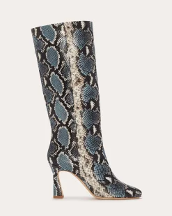 Online Queen Heeled Snake Boots Shoes