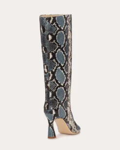 Online Queen Heeled Snake Boots Shoes