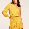 Discount Raashi One-Shoulder Smocked Mini Dress Dresses