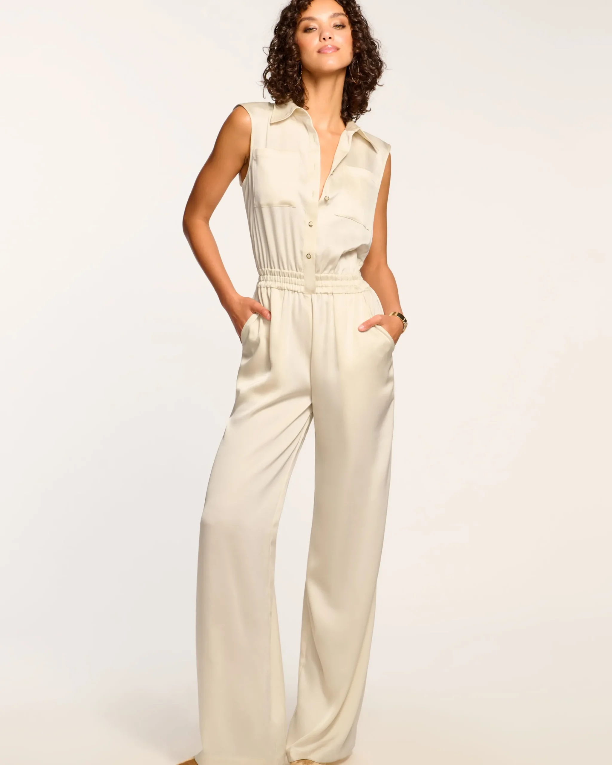 Clearance Rabiya Button Down Jumpsuit Dresses | Jumpsuits