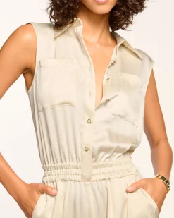Clearance Rabiya Button Down Jumpsuit Dresses | Jumpsuits