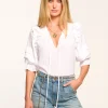Best Samira Ruffle Blouse Tops