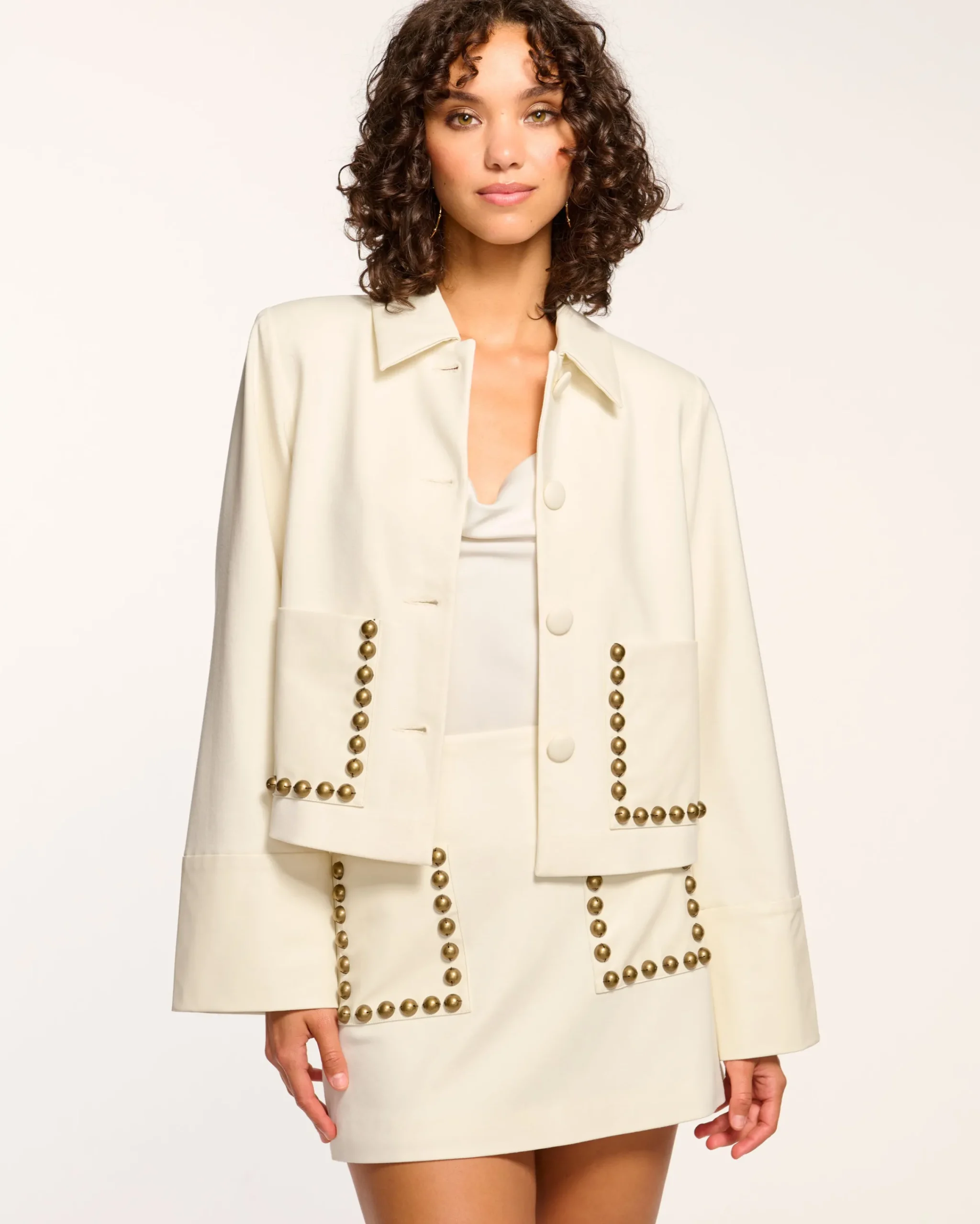 Discount Shoshana Studded Ponte Jacket Jackets