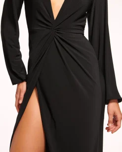 Online Sutton Jersey V-Neck Midi Dress Dresses