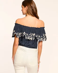 Online Terri Embellished Off-The-Shoulder Top Tops