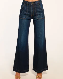 Discount Theodora Wide Leg Jean Denim | Bottoms