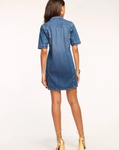 Outlet Tunechi Denim Shirt Dress Dresses | Denim