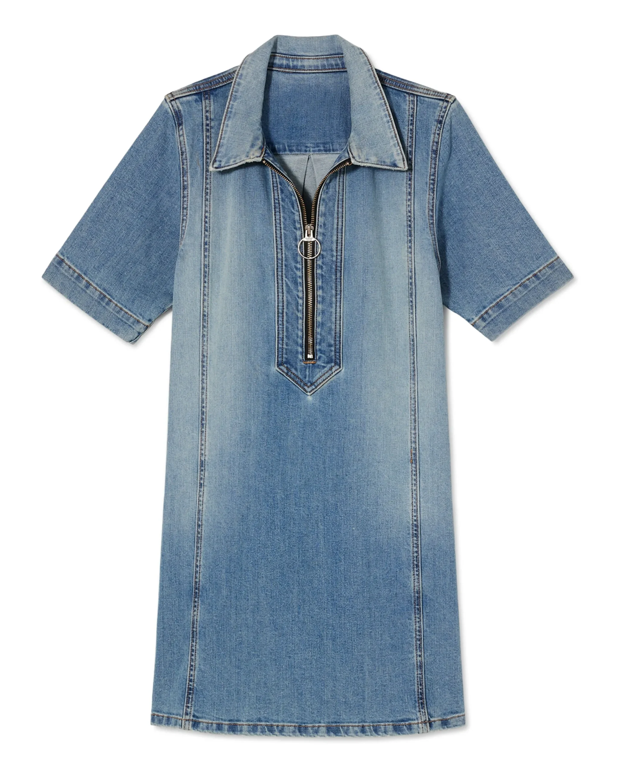 Outlet Tunechi Denim Shirt Dress Dresses | Denim