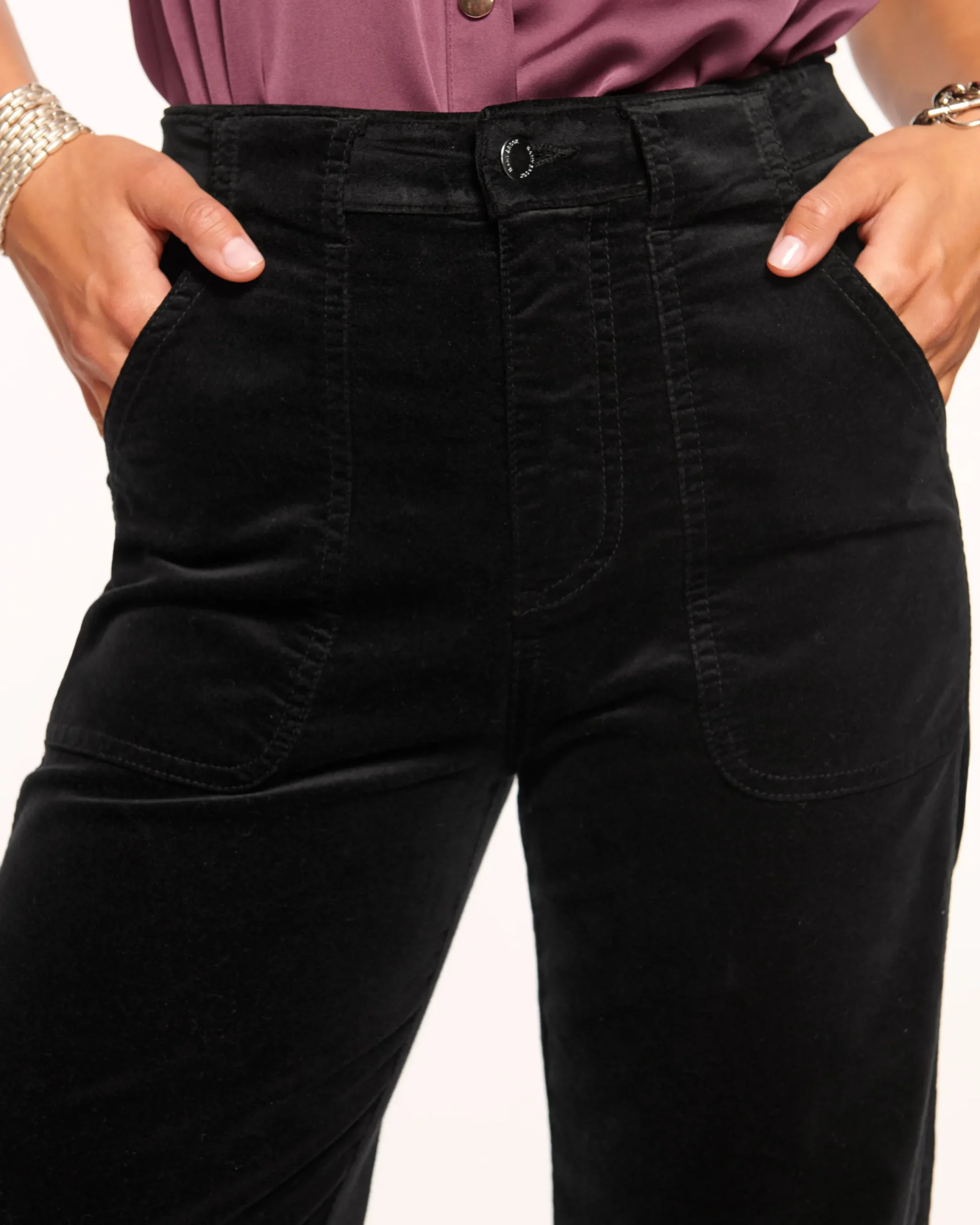 Fashion Velvet Theodora Wide Leg Jean Denim | Bottoms
