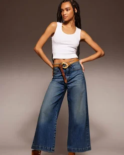 Best Wide Leg Cropped Tyra Jean Denim | Bottoms