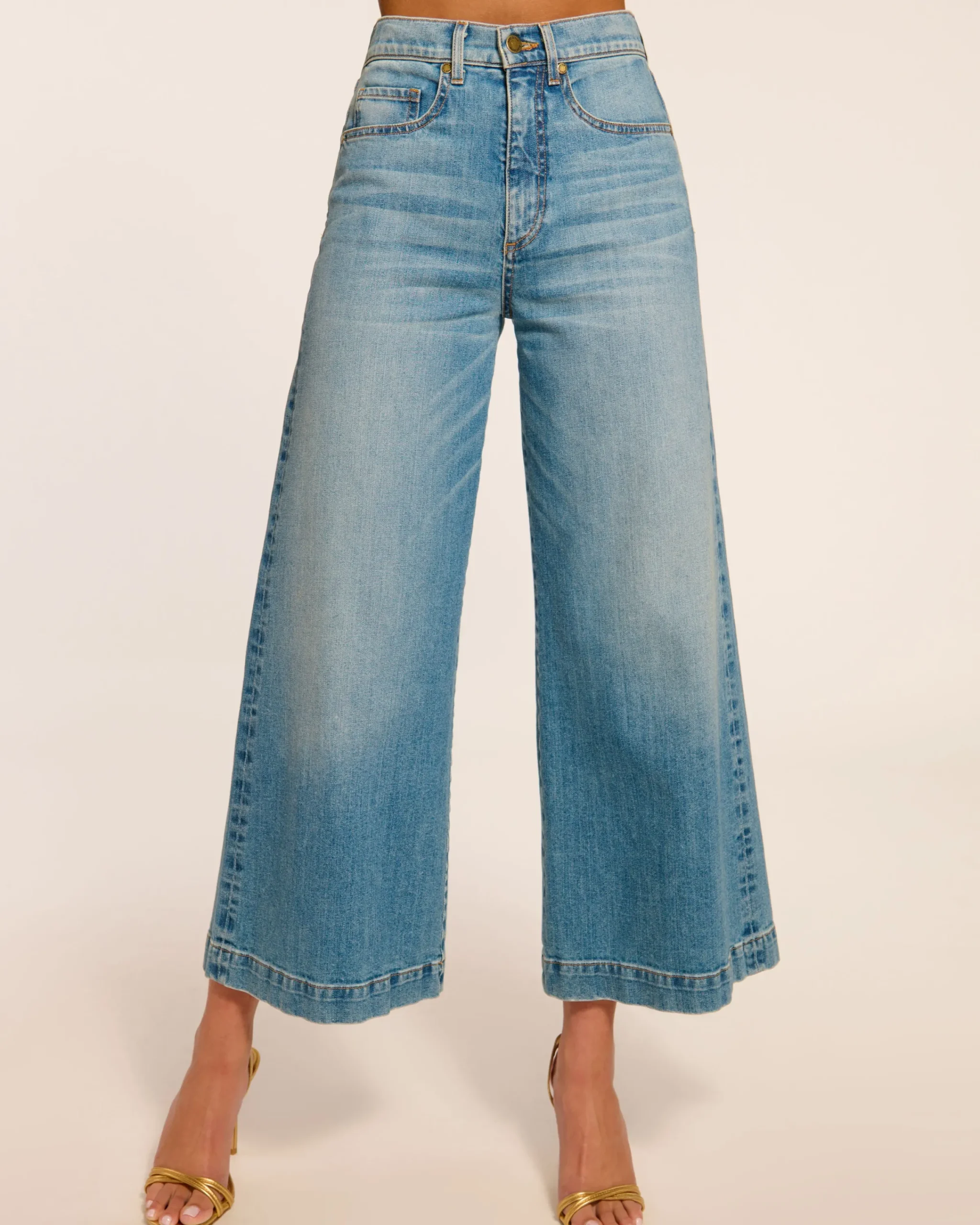 Best Wide Leg Cropped Tyra Jean Denim | Bottoms