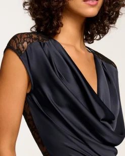 New Winston Cowl Neck Lace Top Tops