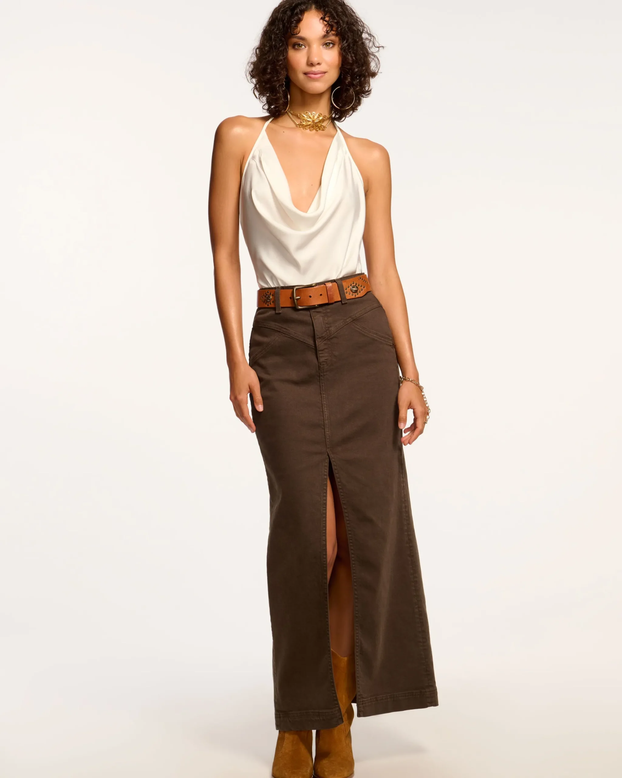 Best Xavier Denim Maxi Skirt Denim | Bottoms